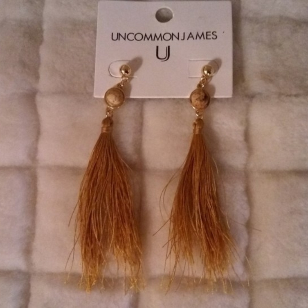 Uncommon James Gold Tassel Earrings